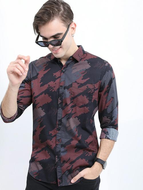 men black collared neck casual shirts - 21486922 - Standard Image - 0