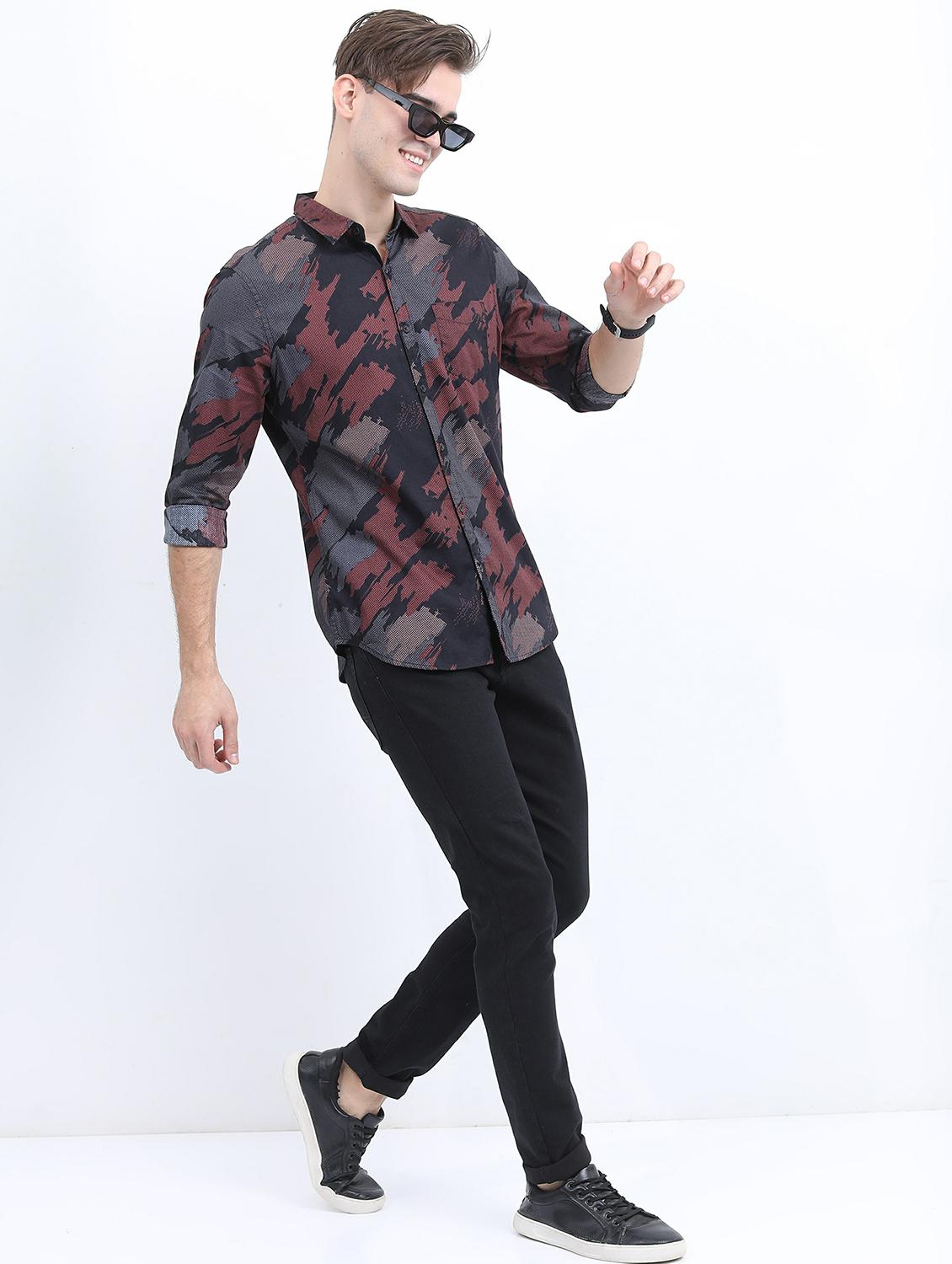 men black collared neck casual shirts - 21486922 - Standard Image - 4