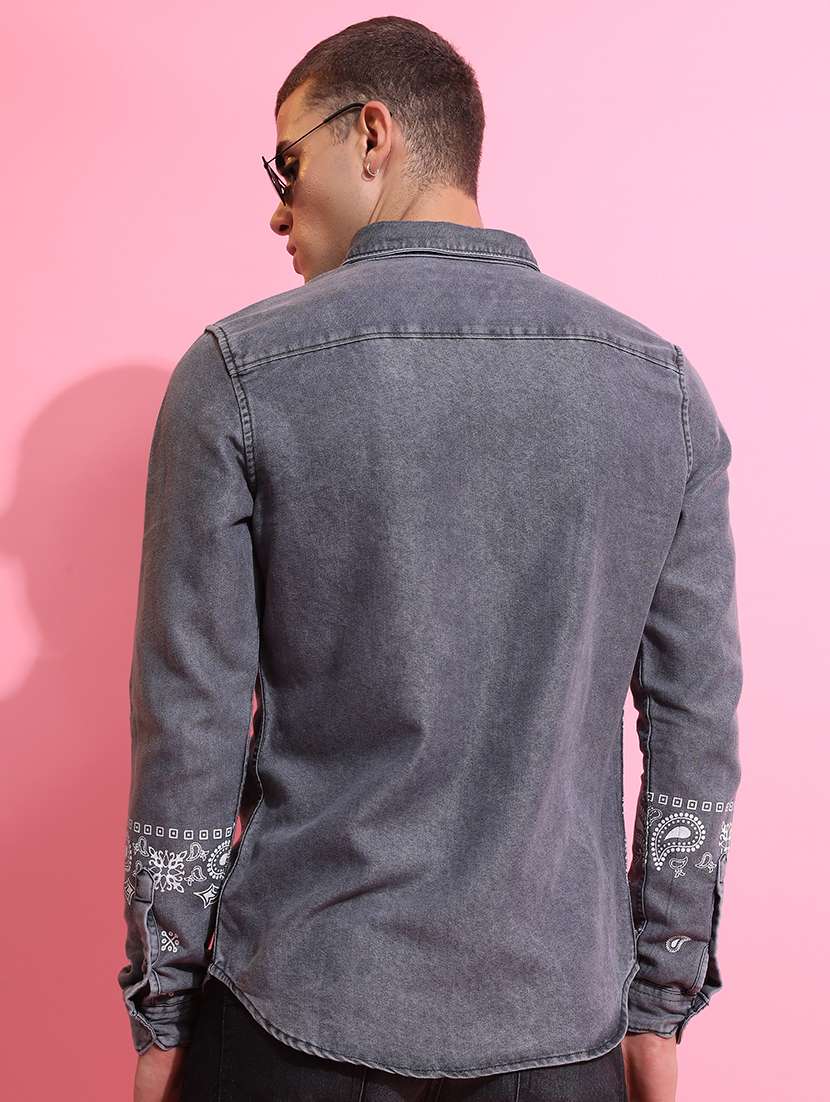 men printed collared casual shirt - 21486942 -  Standard Image - 1