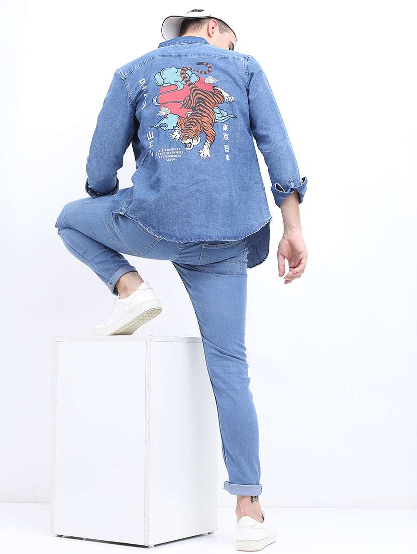 men printed collared back print casual shirt - 21486943 -  Standard Image - 4