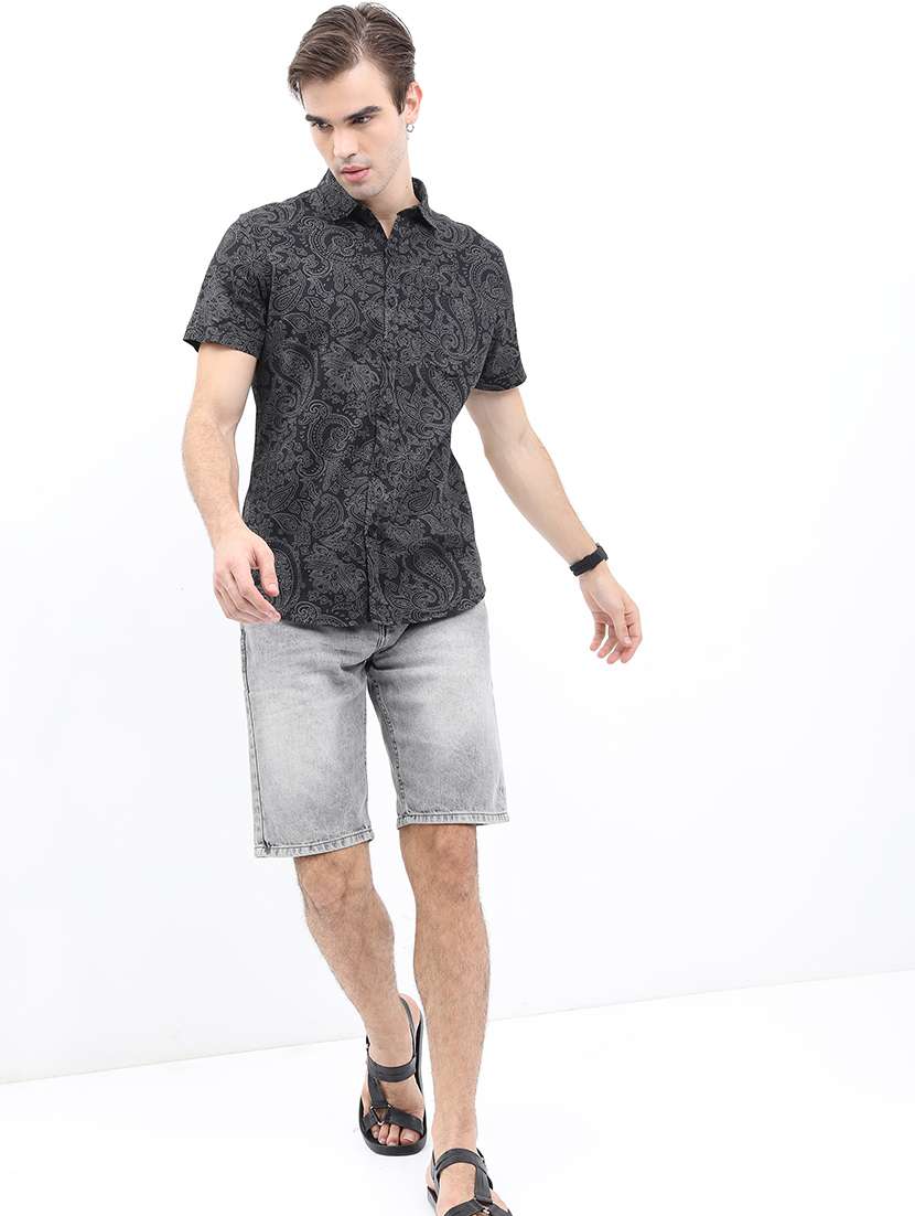 men short sleeved printed casual shirt - 21486967 -  Standard Image - 4