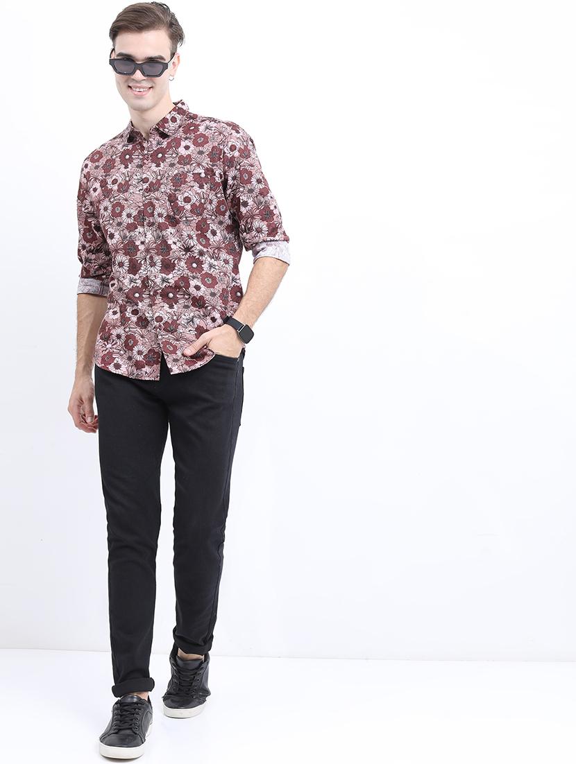 men printed collared casual shirt - 21486970 - Standard Image - 4