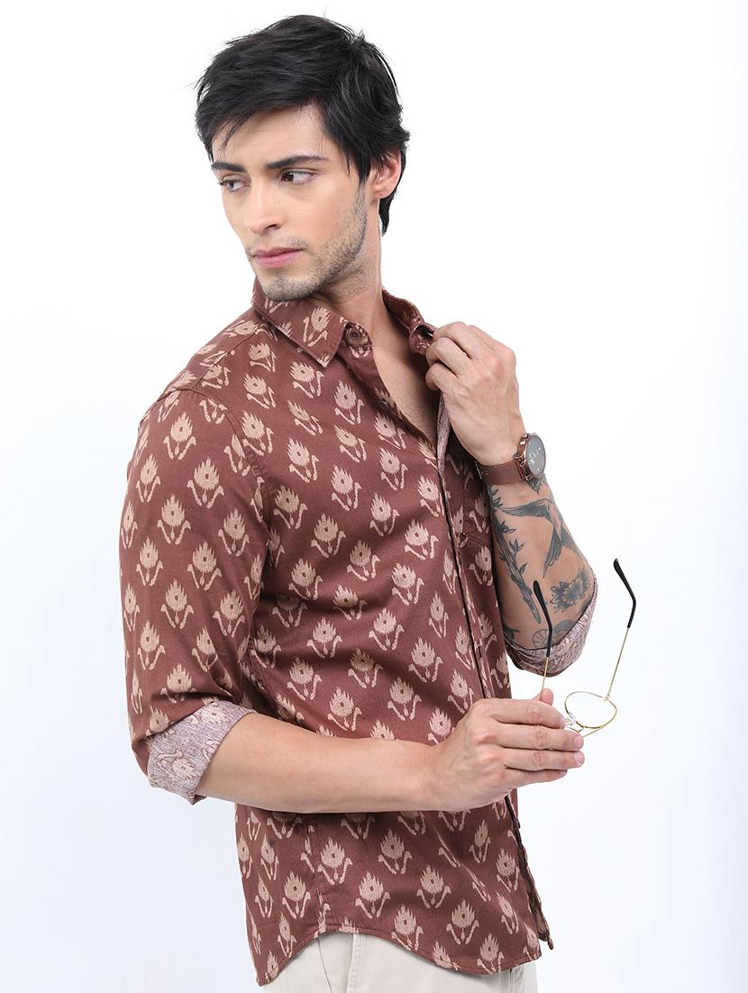 men printed collared casual shirt - 21486974 - Zoom Image - 0