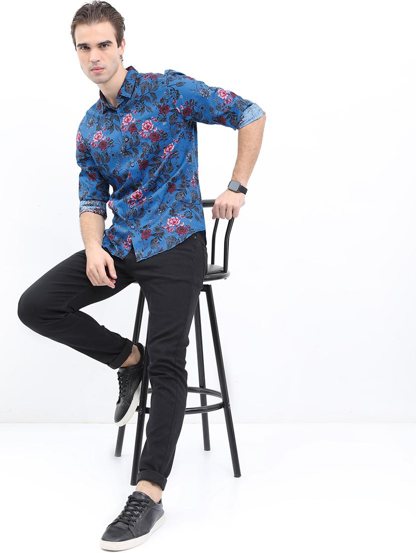 men printed collared casual shirt - 21486980 - Standard Image - 4