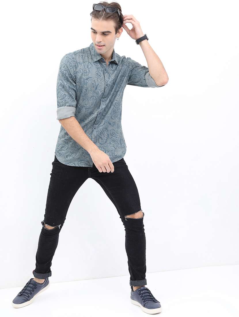 men printed collared casual shirt - 21486986 -  Standard Image - 4