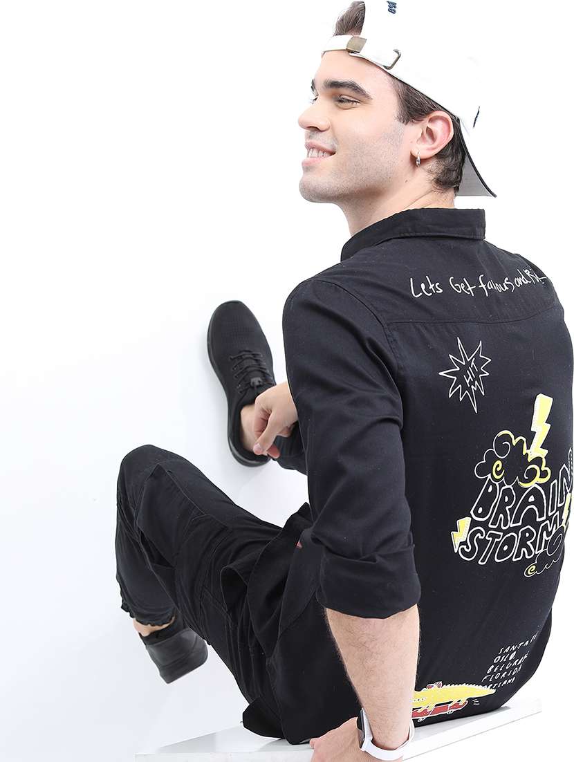 men printed collared casual shirt - 21487003 -  Standard Image - 4