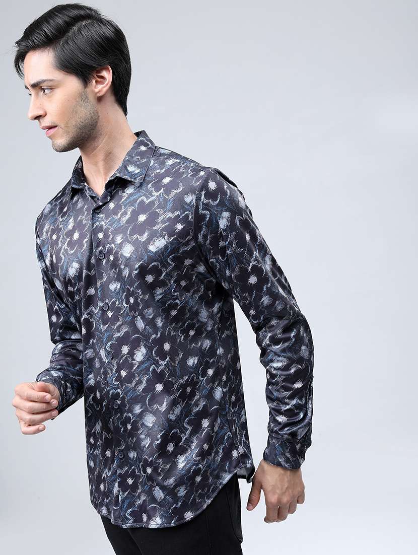 men printed collared casual shirt - 21487010 -  Standard Image - 1