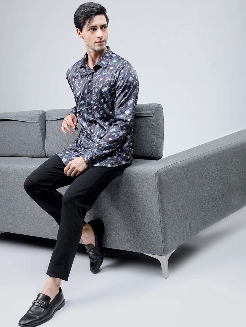 men printed collared casual shirt - 21487010 -  Standard Image - 4