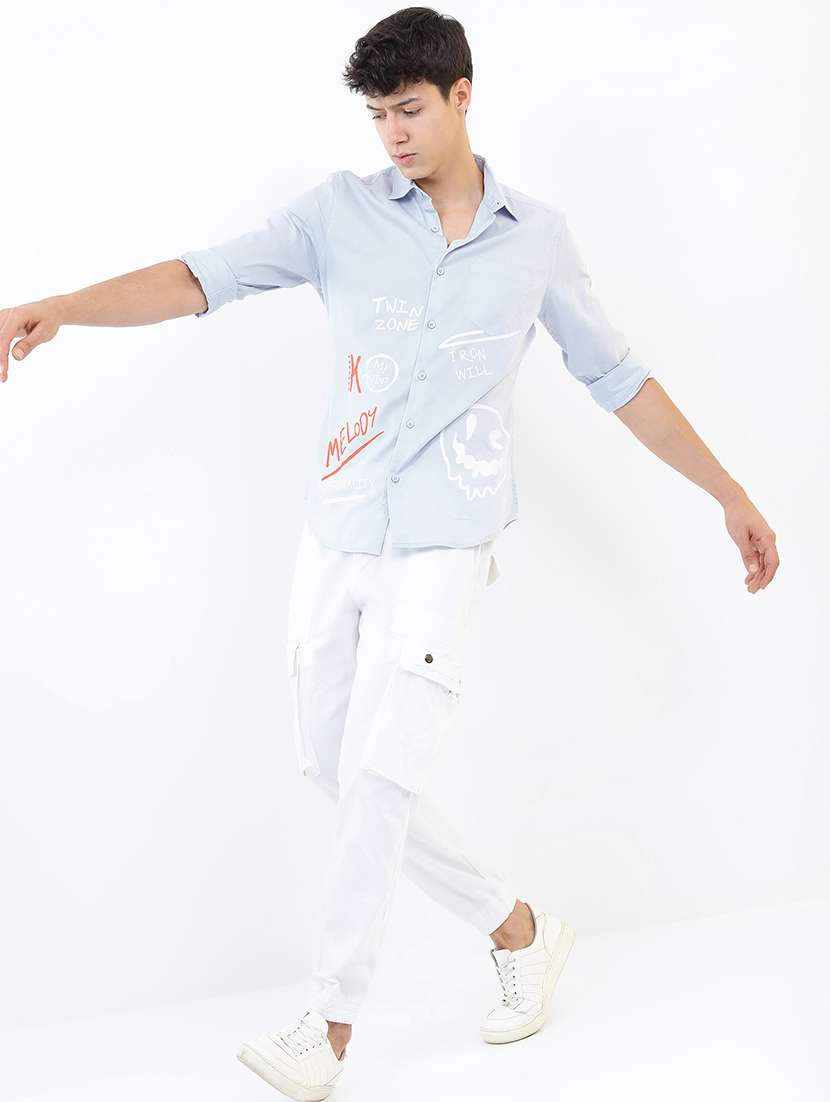 men printed collared casual shirt - 21487015 -  Standard Image - 4