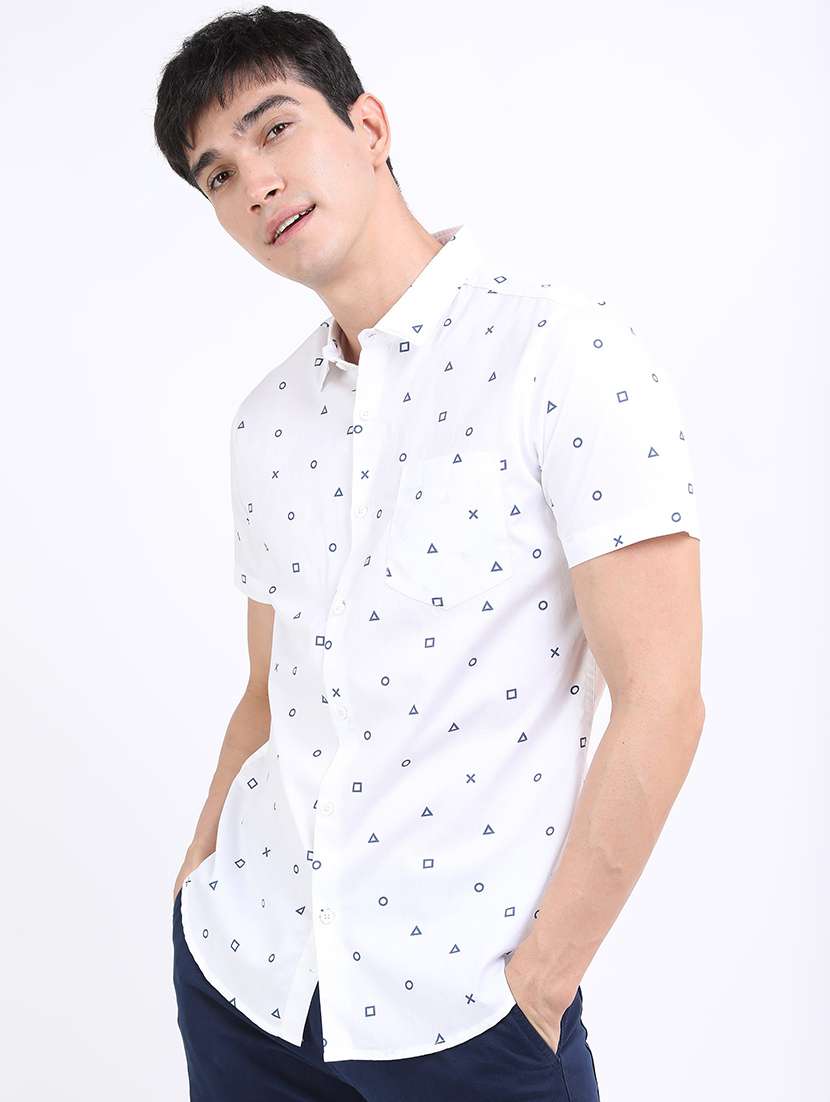 men printed collared casual shirt - 21487023 -  Standard Image - 1