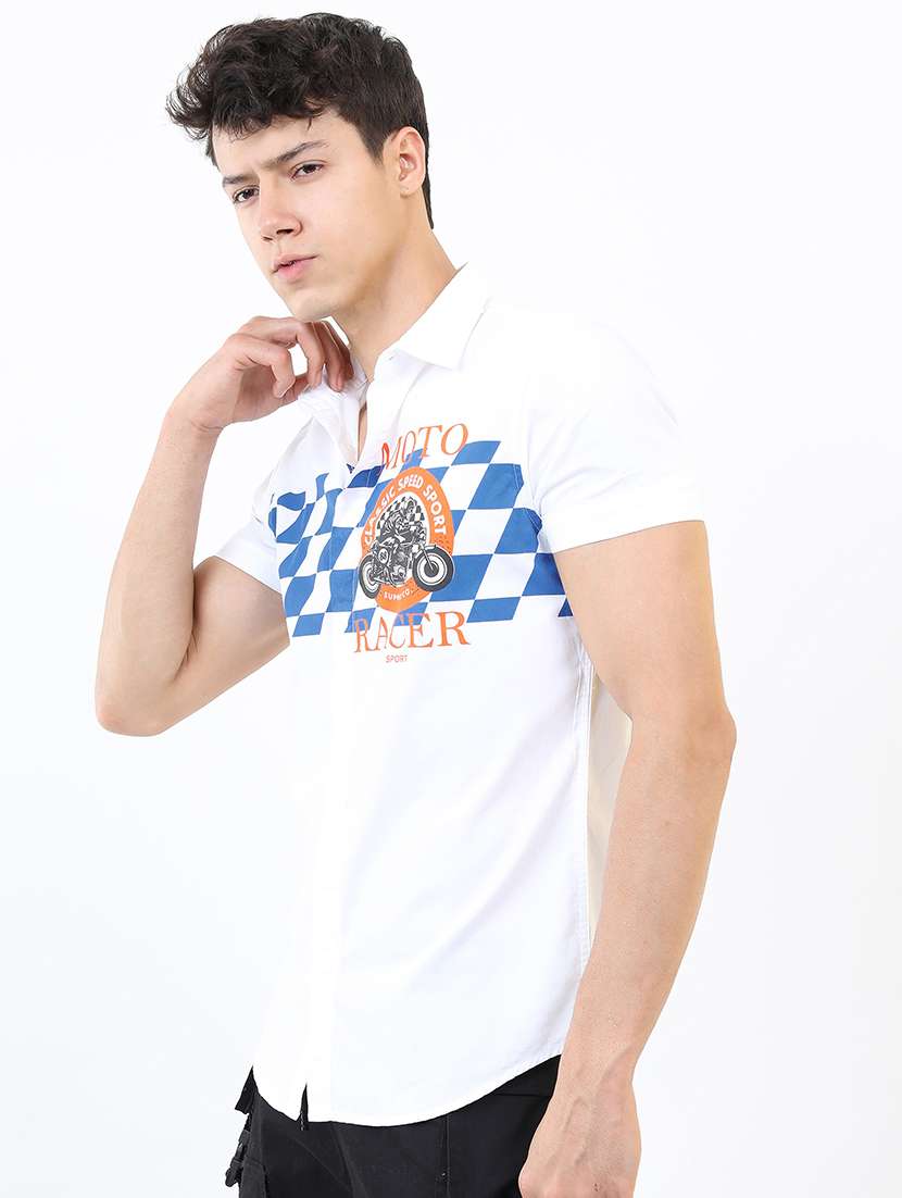 men printed collared casual shirt - 21487026 -  Standard Image - 1