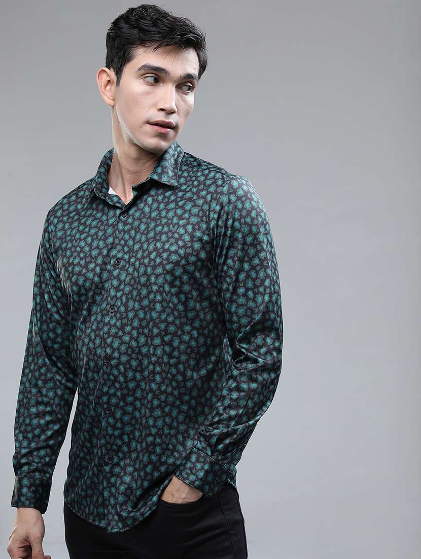 men printed collared casual shirt - 21487036 -  Standard Image - 1