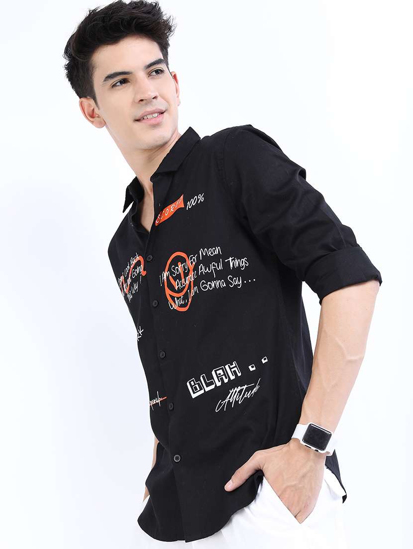 men printed collared casual shirt - 21487048 -  Standard Image - 1