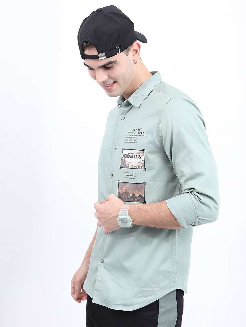 men printed collared casual shirt - 21487053 -  Standard Image - 1