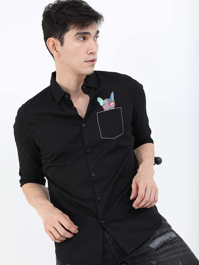 men printed collared casual shirt - 21487056 -  Standard Image - 1