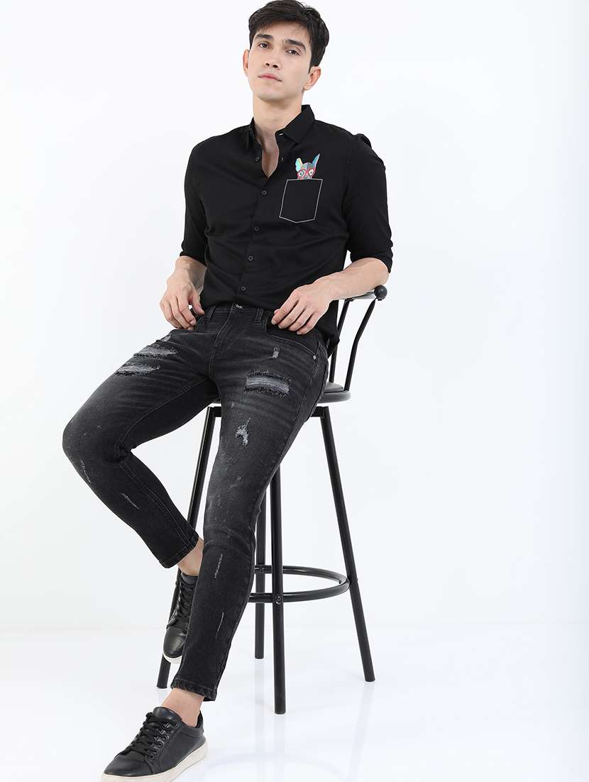 men printed collared casual shirt - 21487056 -  Standard Image - 4