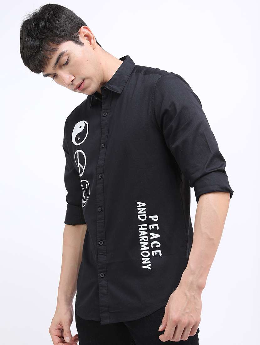 men printed collared casual shirt - 21487057 -  Standard Image - 1