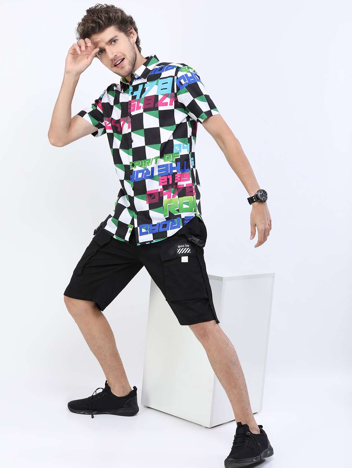 men collared printed casual shirt - 21487105 -  Standard Image - 4