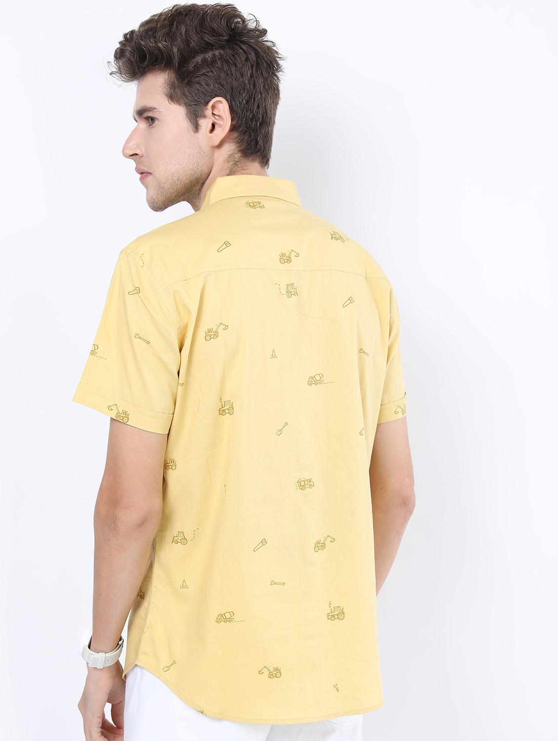 men collared printed casual shirt - 21487123 - Standard Image - 1