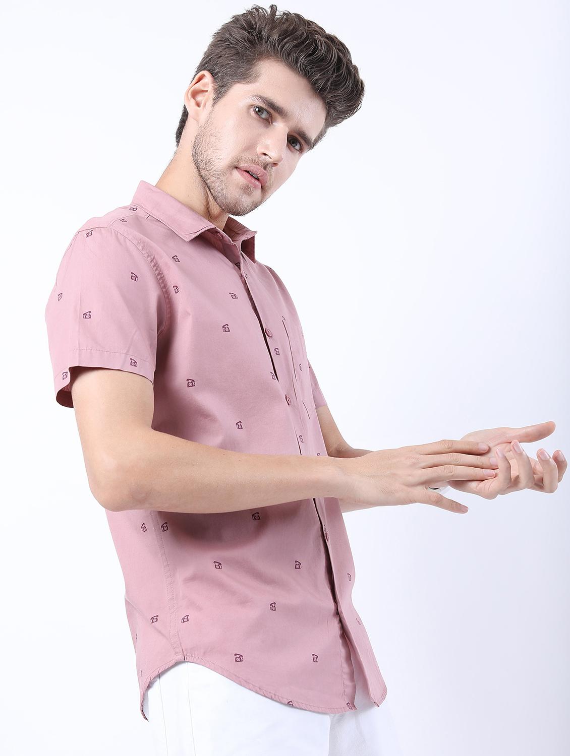 men collared printed casual shirt - 21487131 -  Standard Image - 1