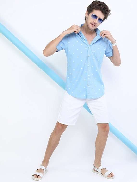 men collared printed casual shirt - 21487133 -  Standard Image - 4