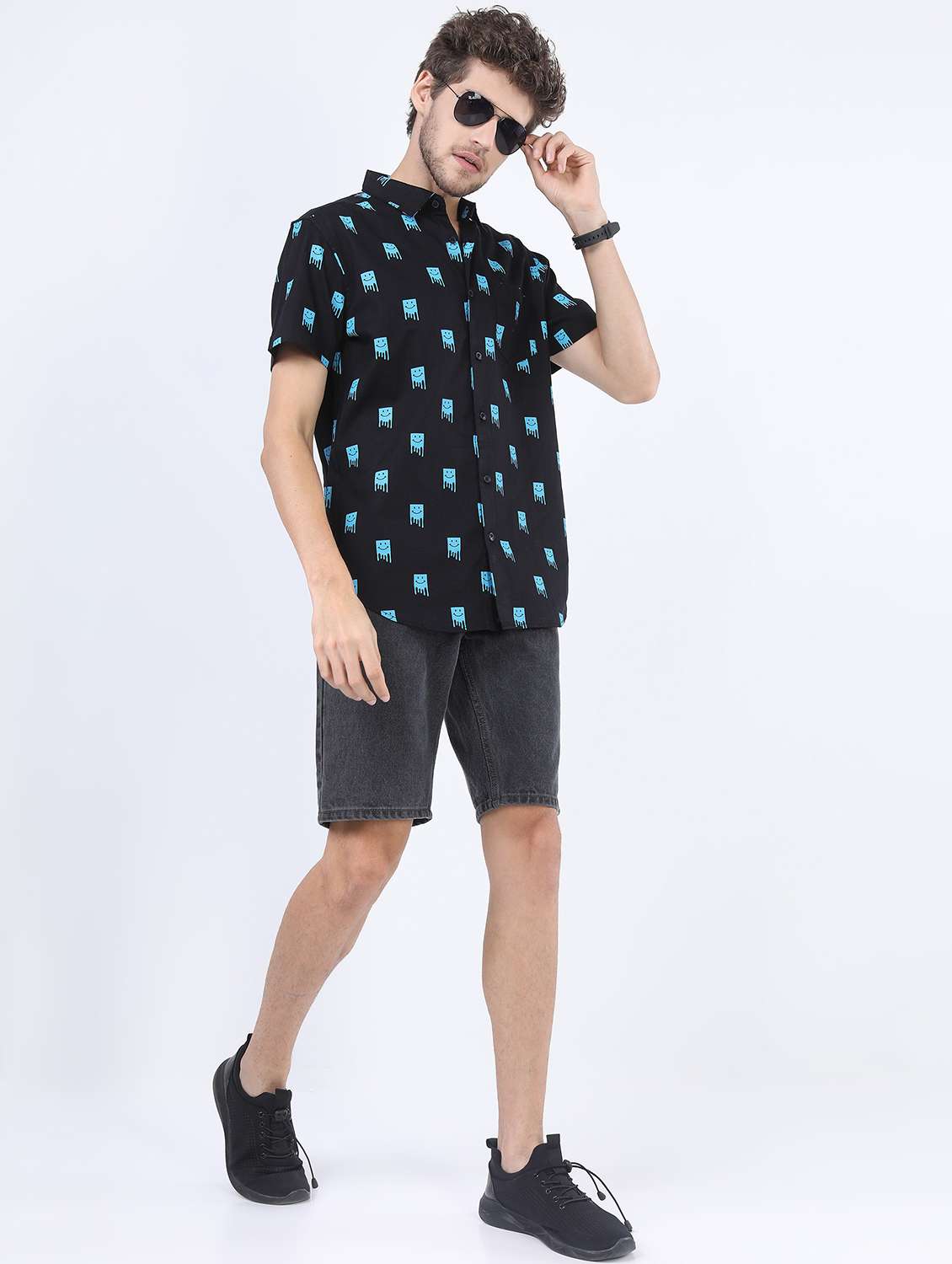 men collared printed casual shirt - 21487149 -  Standard Image - 4