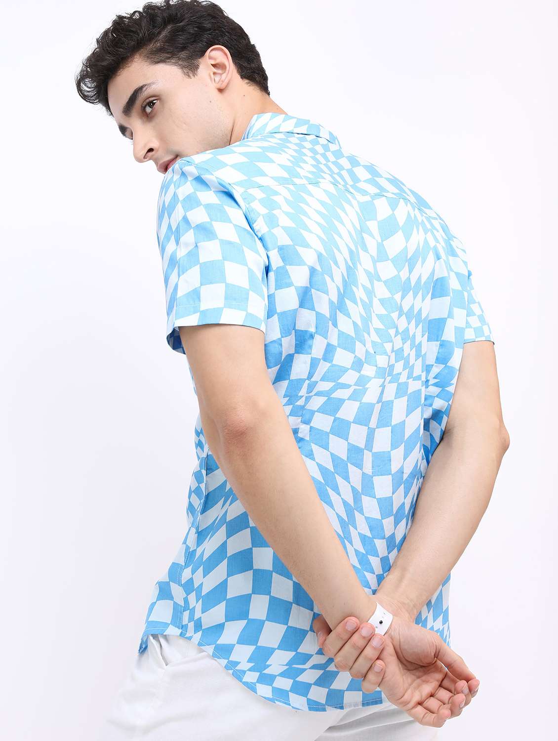 men collared checks casual shirt - 21487152 -  Standard Image - 1