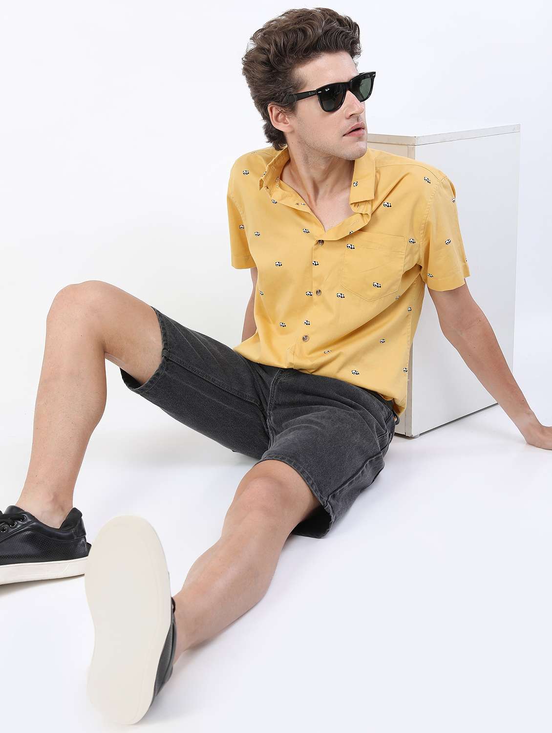 men collared printed casual shirt - 21487162 -  Standard Image - 4