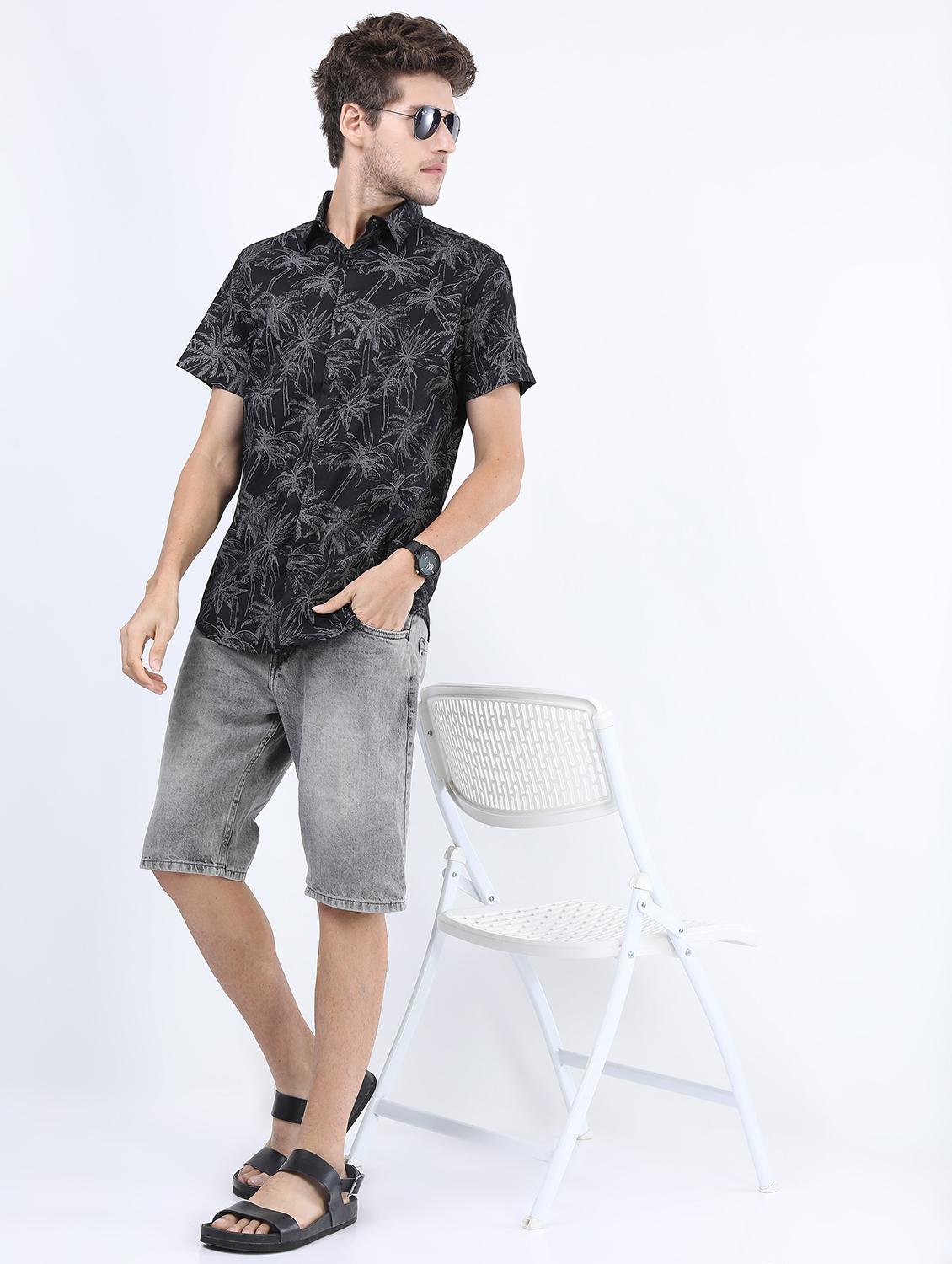 men short sleeved printed casual shirt - 21487167 - Standard Image - 4