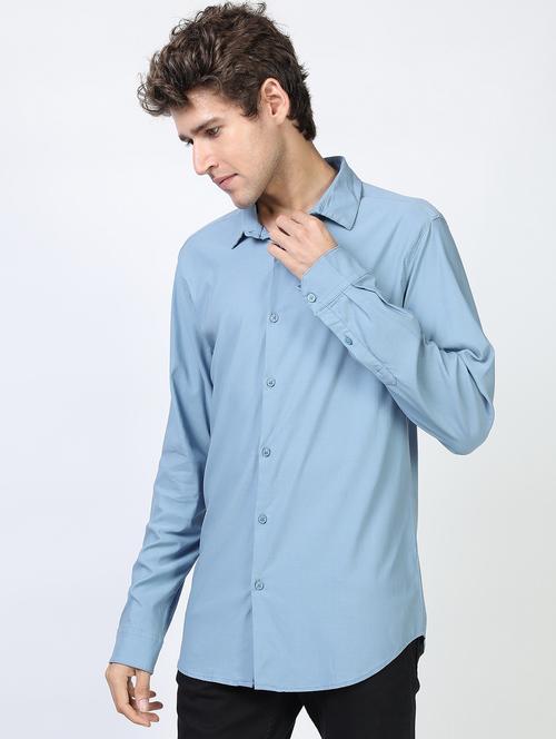 men collared long sleeves casual shirt - 21487200 -  Standard Image - 0