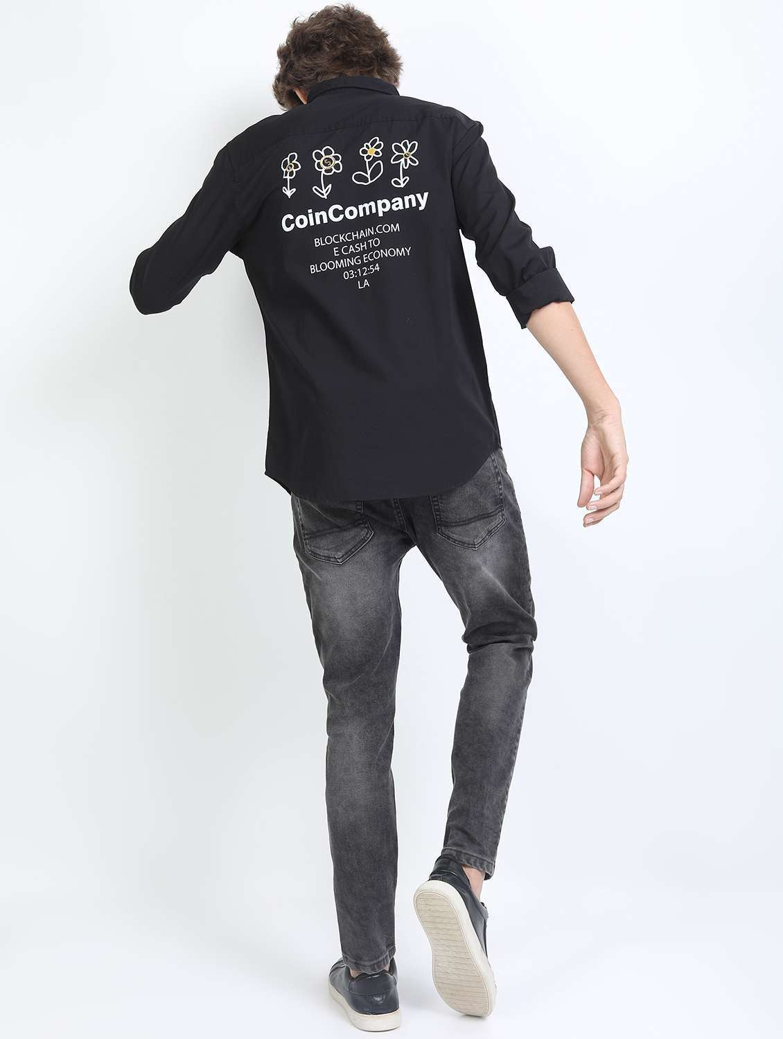 men black collared neck casual shirts - 21487254 -  Standard Image - 4