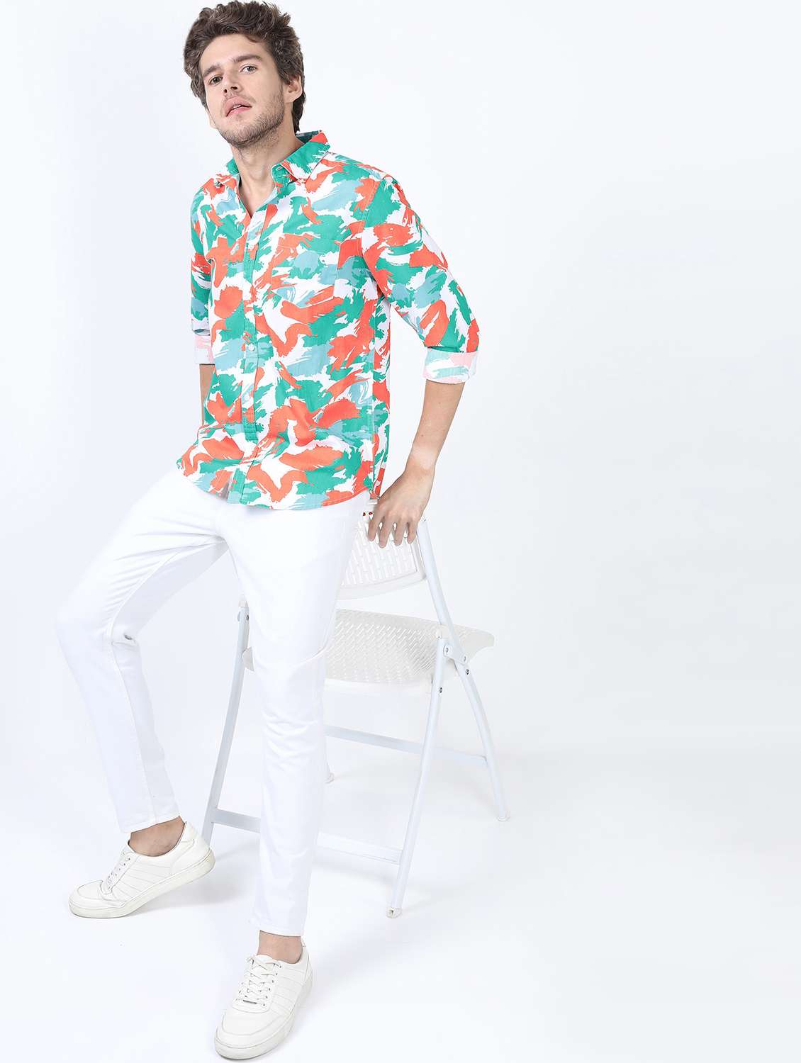 men collared long sleeves casual shirt - 21487274 -  Standard Image - 4