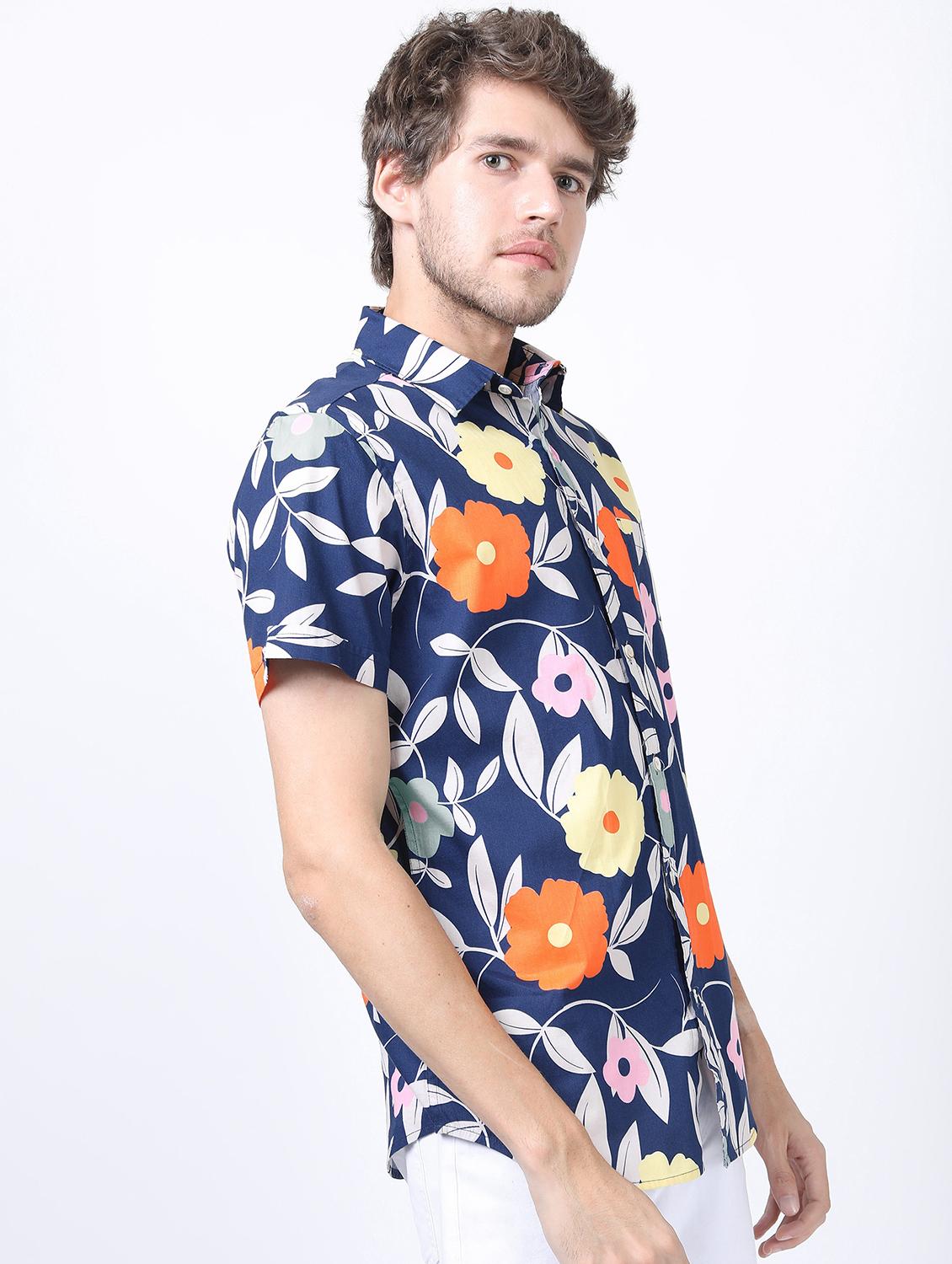 men collared short sleeves casual shirt - 21487291 - Standard Image - 1
