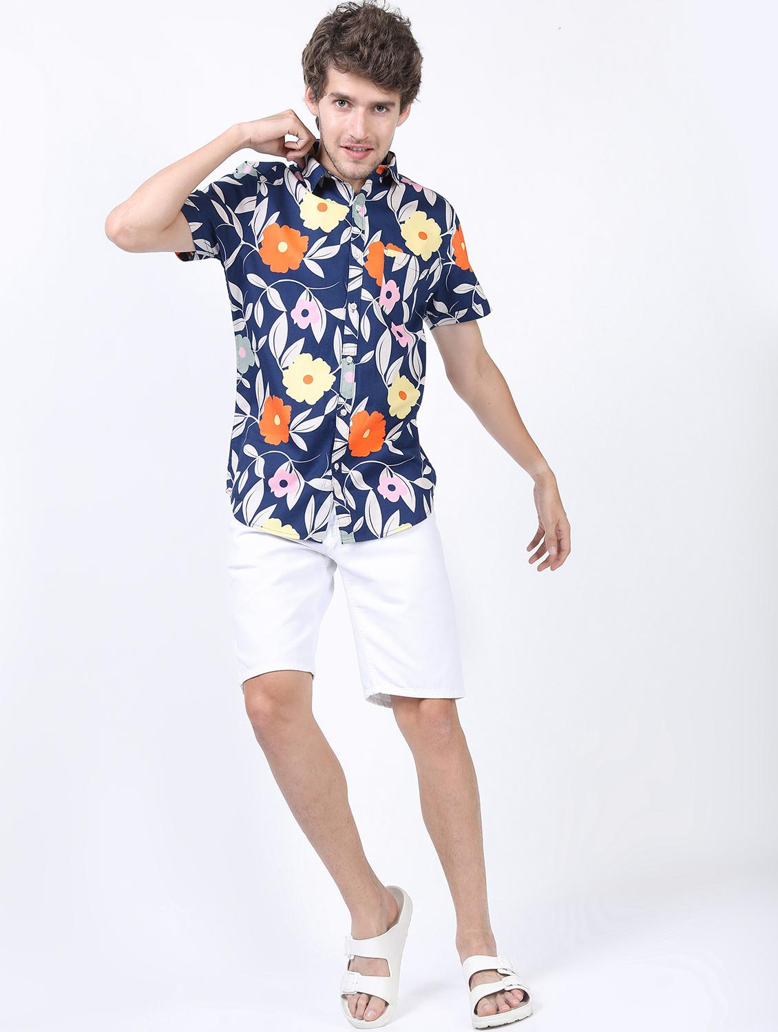 men collared short sleeves casual shirt - 21487291 - Standard Image - 4