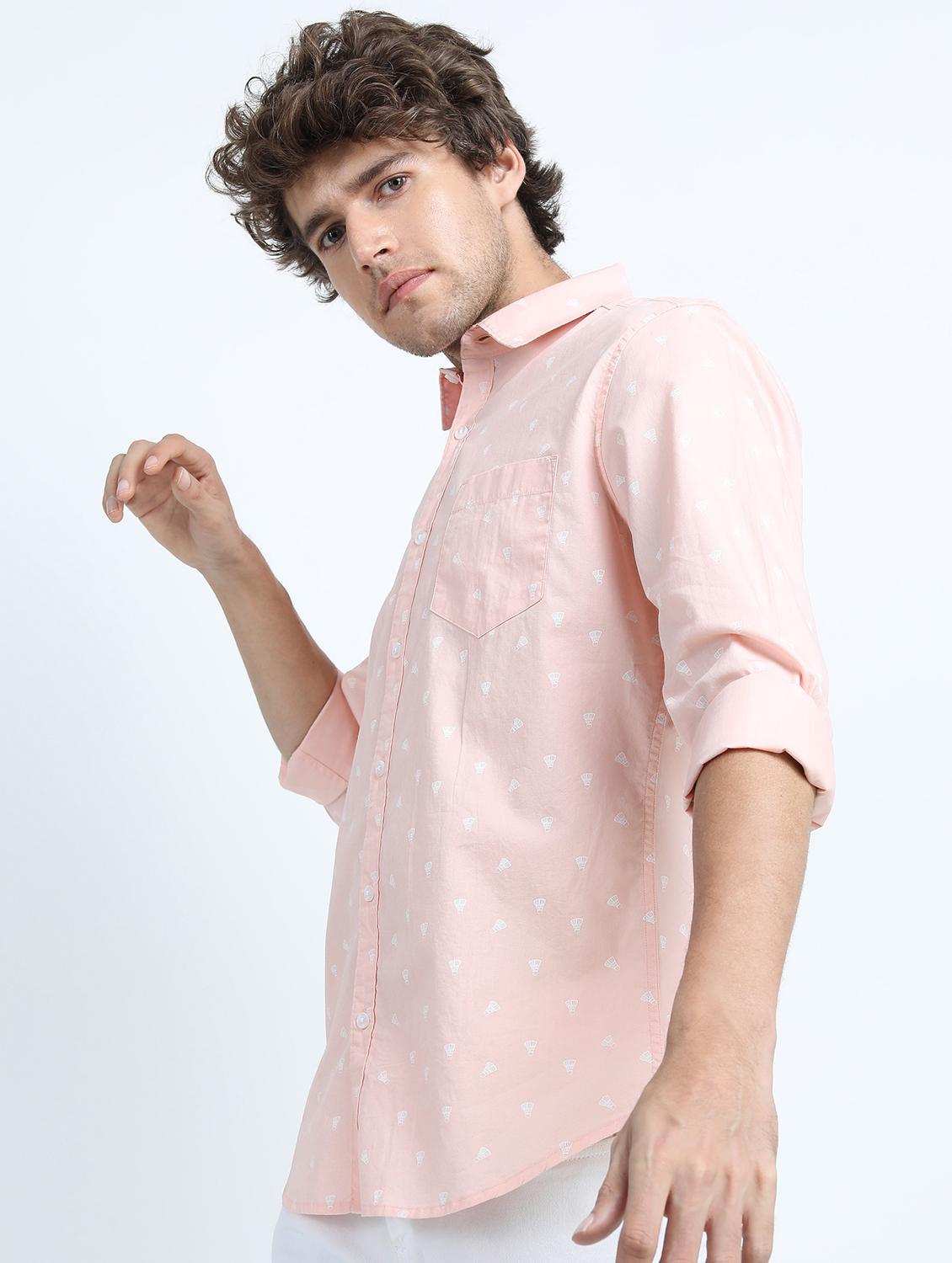 men collared long sleeves casual shirt - 21487341 - Standard Image - 1