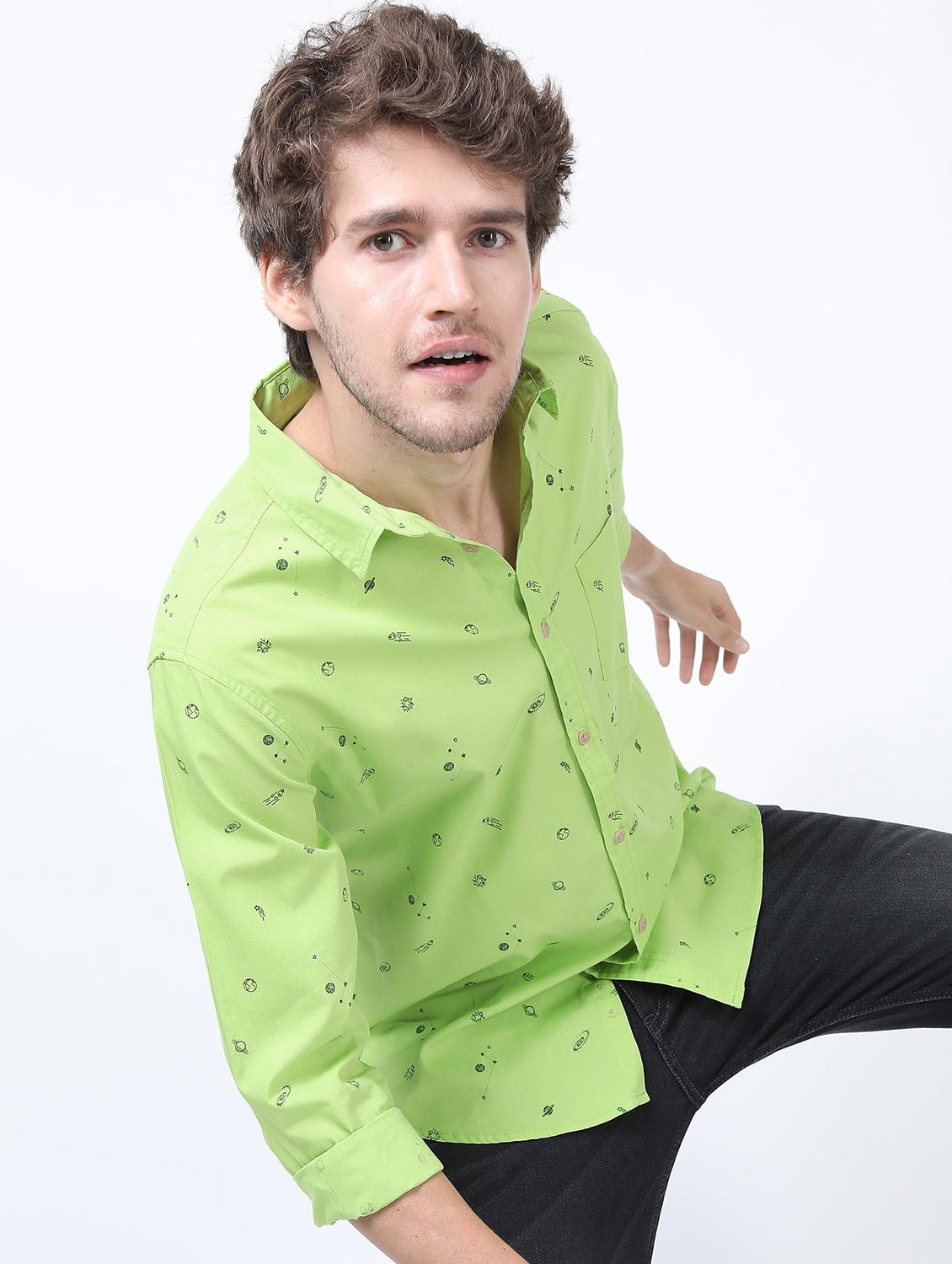 men collared long sleeves casual shirt - 21487346 - Standard Image - 1