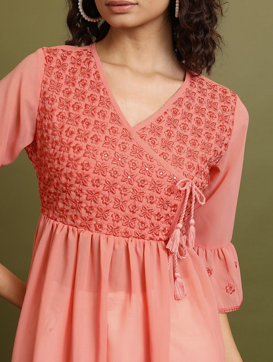 orange embroidered regular top - 21487521 - Standard Image - 4