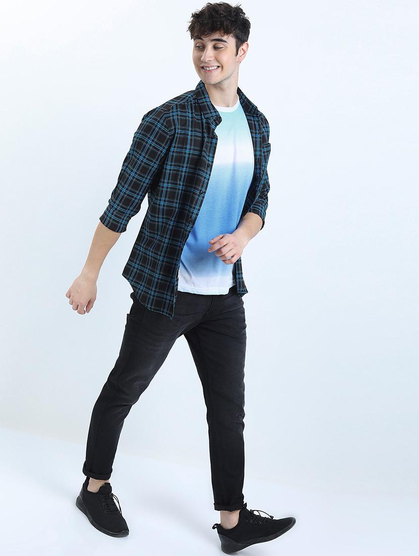 men collared checks casual shirt - 21487547 - Standard Image - 4