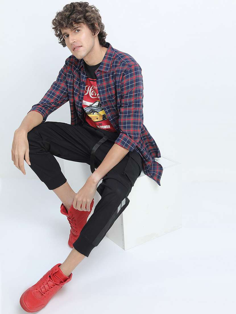 men collared checks casual shirt - 21487553 - Standard Image - 4