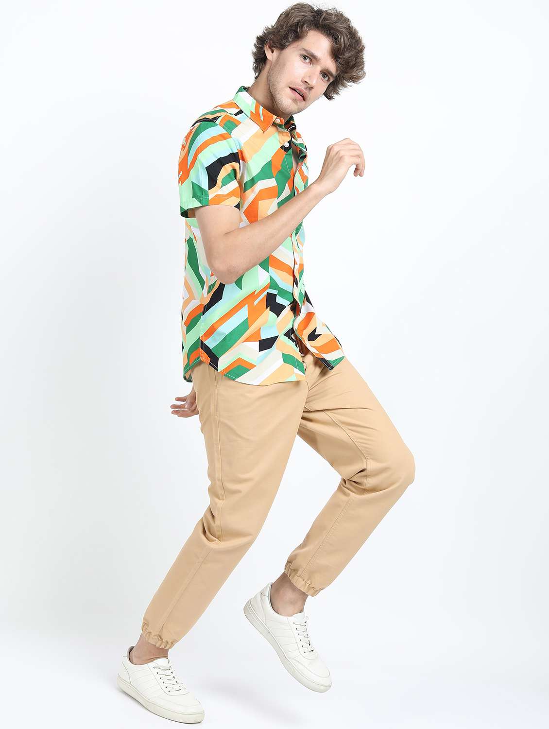 men collared printed casual shirt - 21487558 -  Standard Image - 4