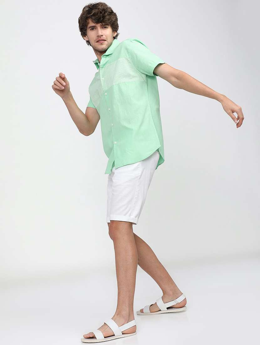 men collared stripes casual shirt - 21487582 -  Standard Image - 4