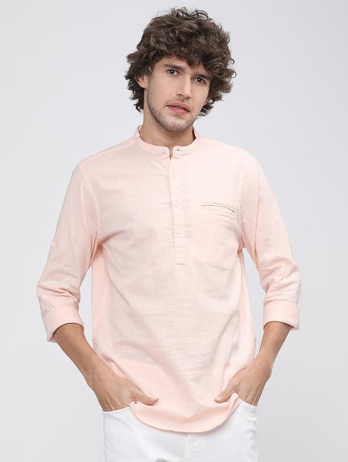 men collared solid casual shirt - 21487590 - Standard Image - 0