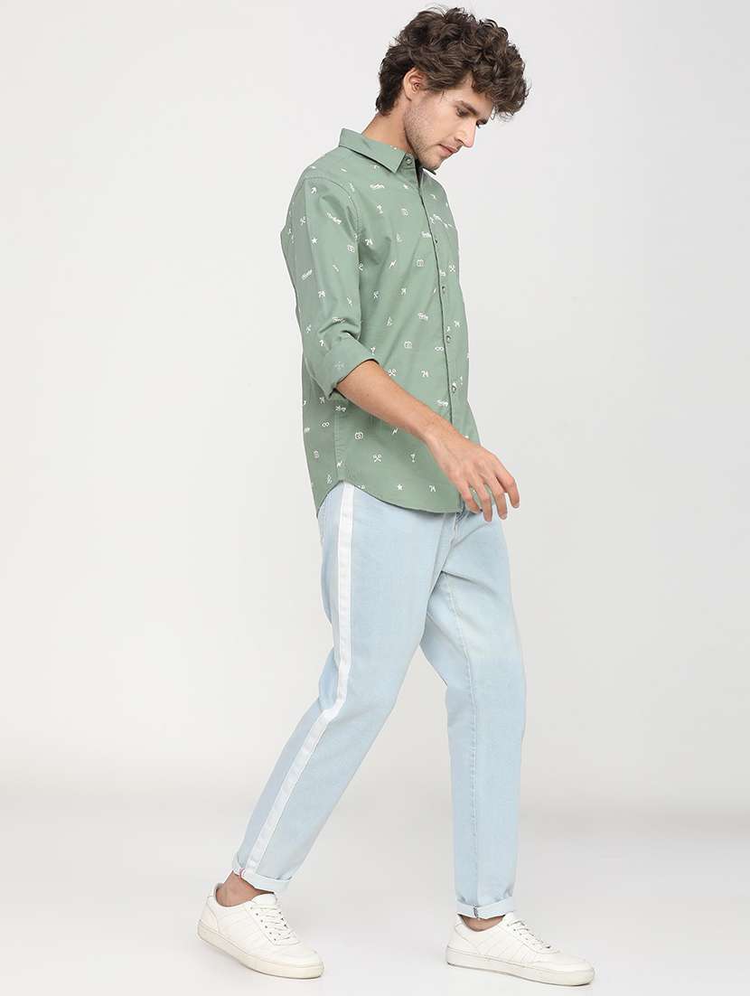 men collared printed casual shirt - 21487608 - Standard Image - 4