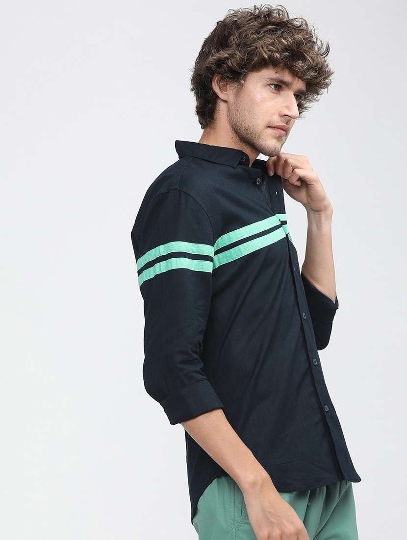 men collared stripes casual shirt - 21487617 -  Standard Image - 1