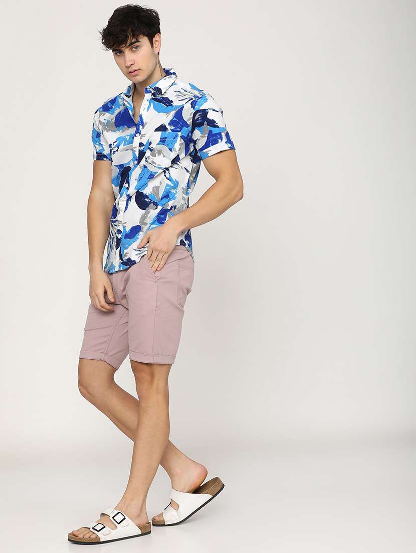 men collared printed casual shirt - 21487625 -  Standard Image - 4
