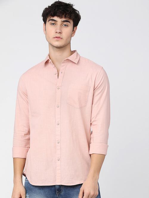 men collared solid casual shirt - 21487627 -  Standard Image - 0