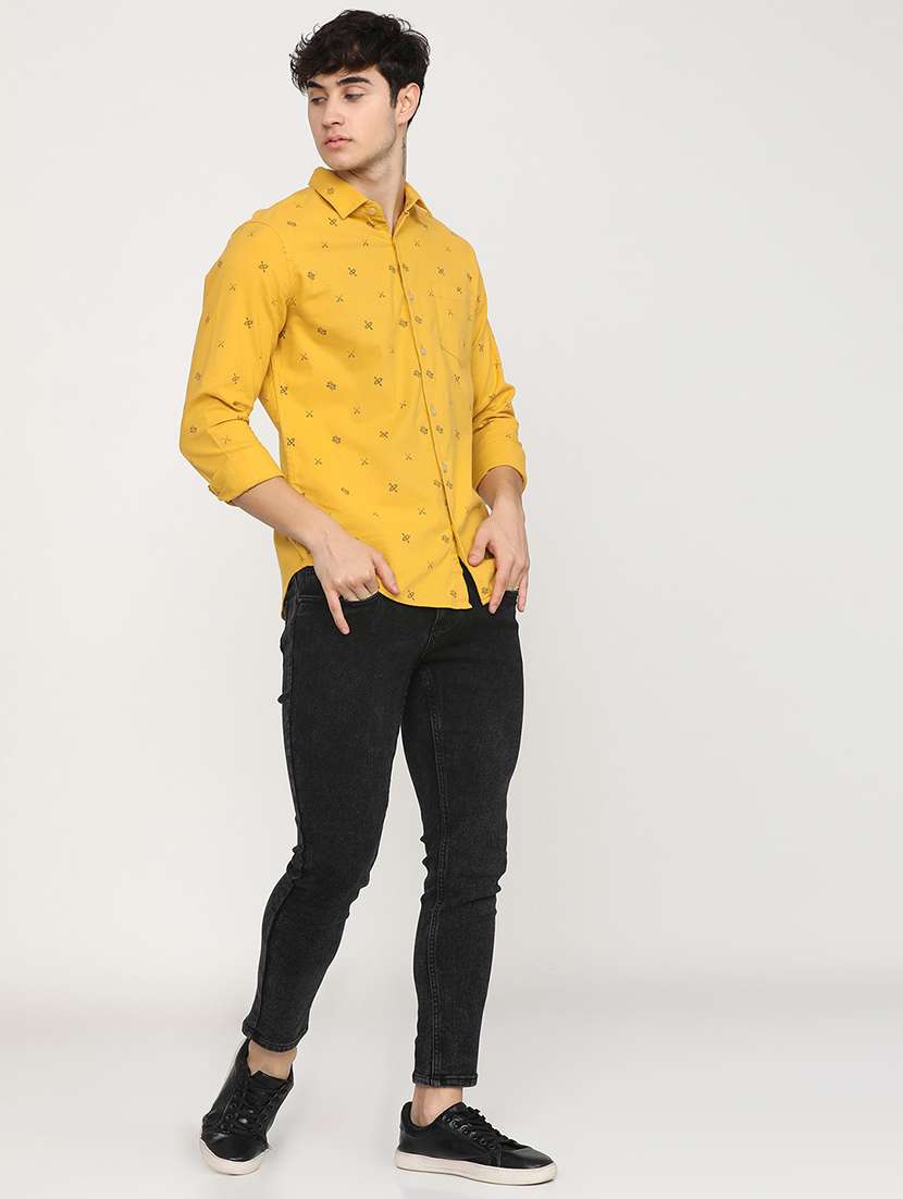 men collared printed casual shirt - 21487629 -  Standard Image - 4