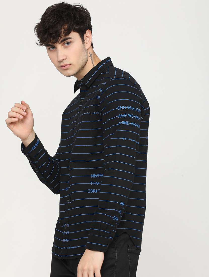 men collared stripes casual shirt - 21487636 -  Standard Image - 1