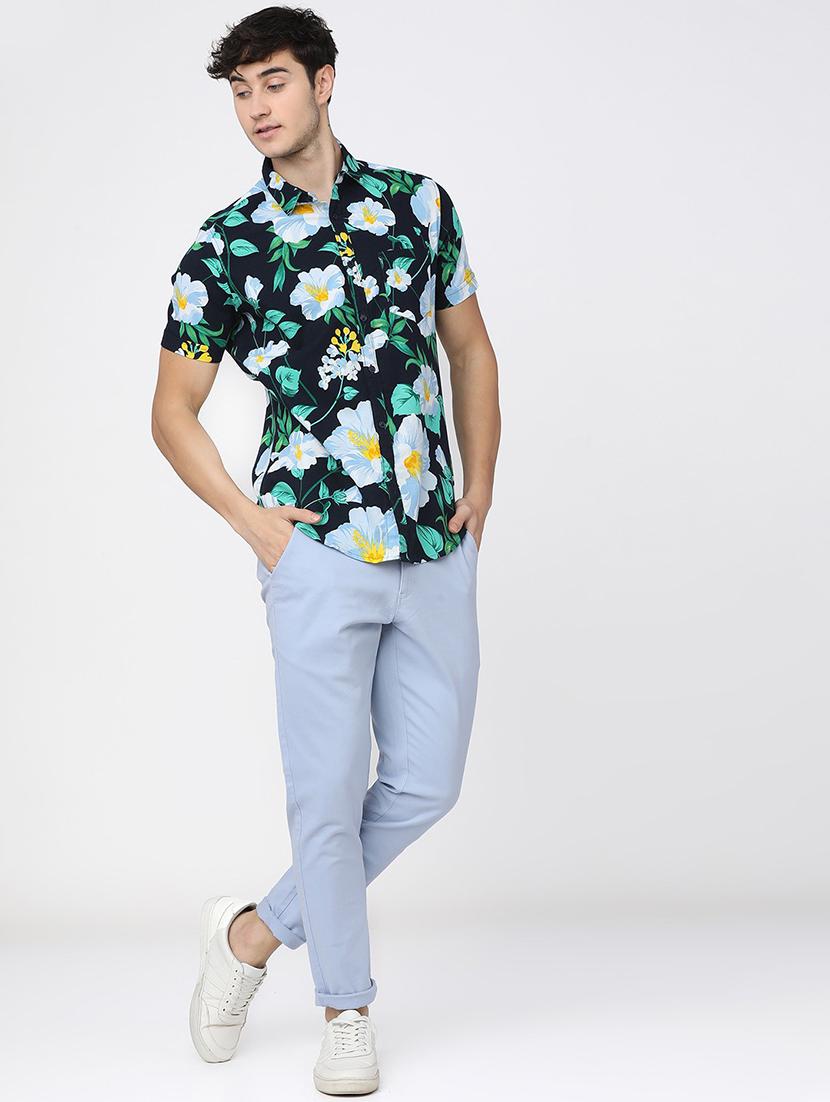 men collared floral printed casual shirt - 21487641 - Standard Image - 4