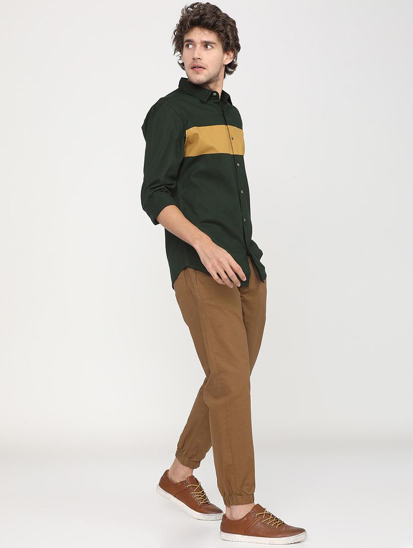 men collared color block casual shirt - 21487650 - Standard Image - 4